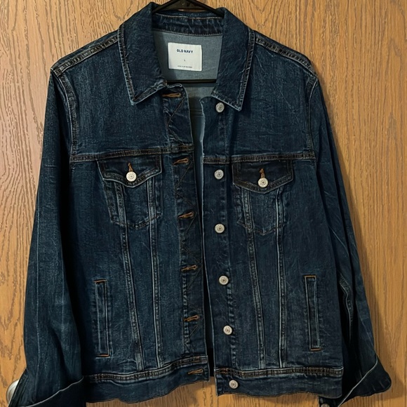 Old Navy Dark Blue Denim Jean Jacket - Picture 2 of 6